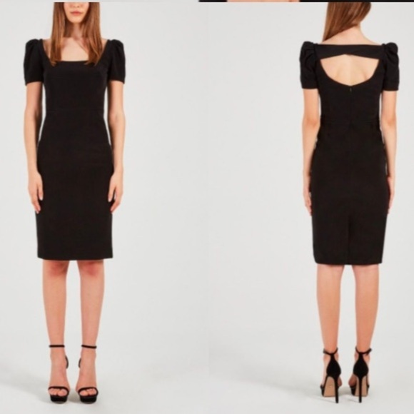 Rebecca Vallance Ivy Black Short Sleeve Dress - Picture 1 of 16